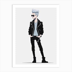 Sleek Punk Aesthetics Art Print