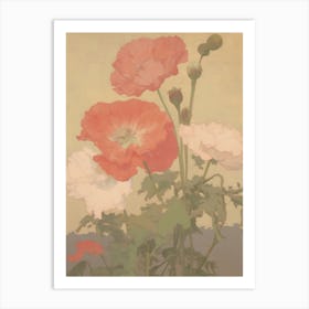 Muted Tones Flowers 2 Art Print