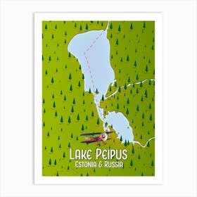 Lake Pepius Estonia & Russia Art Print