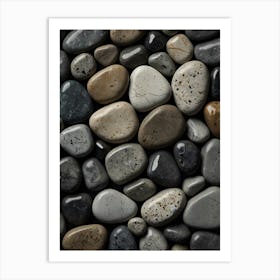 Pebbles Texture Background Art Print