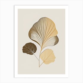 Ginkgo Spices And Herbs Retro Minimal 5 Art Print
