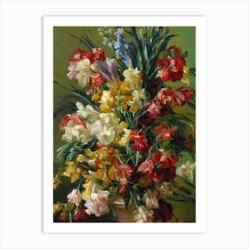 Gladioli Painting 1 Flower Art Print