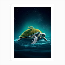 Turtle In The Sea Affiche