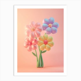 Dreamy Inflatable Flowers Daisy Art Print