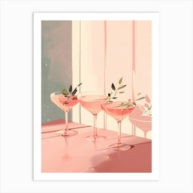 Pink Cocktail 1 Art Print