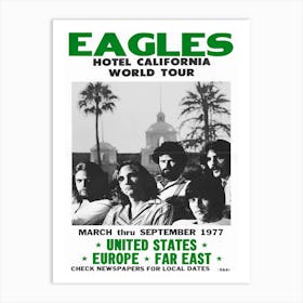 Ron S Past And Present The Eagles Hotel California World Tour Poster Art Print