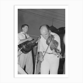 Musicians In Cajun Band Contest, National Rice Festival, Crowley, Louisiana, Most Of The Music Was Of Th Art Print
