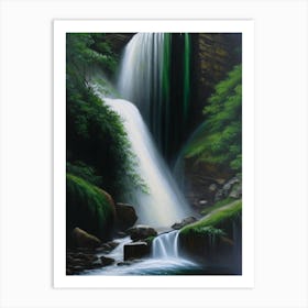 Torc Waterfall, Ireland Peaceful Oil Art  Art Print