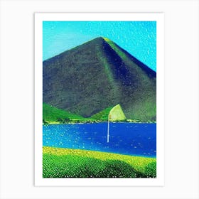 Saint Kitts And Nevis Pointillism Style Tropical Destination Art Print