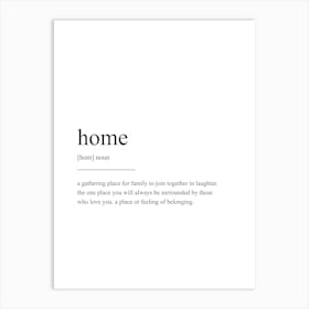 Home Definition Print Art Print