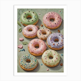 Sweet Pastel Donuts Art Print