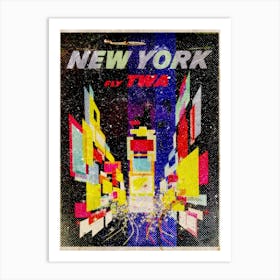 Vintage Travel Poster ― New York Fly Twa Art Print