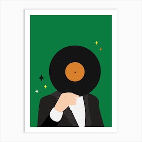 Record portrait vintage Art Print