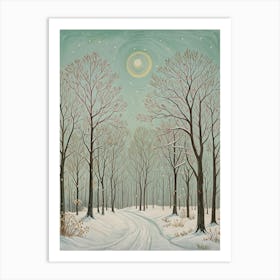 Winter's Cold Night Art Print