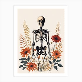 Floral Skeleton Botanical Anatomy (17) Art Print