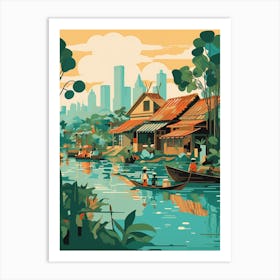 Vietnam 3 Travel Illustration Art Print