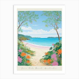 Poster Of Four Mile Beach, Australia, Matisse And Rousseau Style 1 Art Print