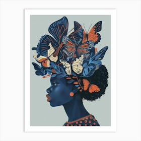 Butterfly Woman 2 Art Print