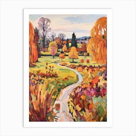 Autumn Gardens Painting Blenheim Palace Gardens 2 Art Print