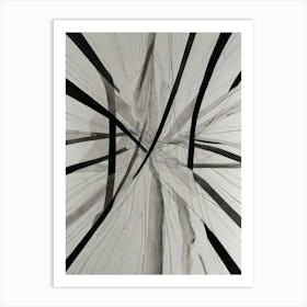 Abstract Black And White Drawing 2 Art Print