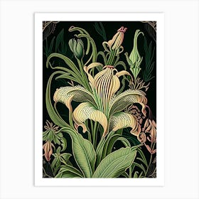 Lily Floral 3 Botanical Vintage Poster Flower Art Print