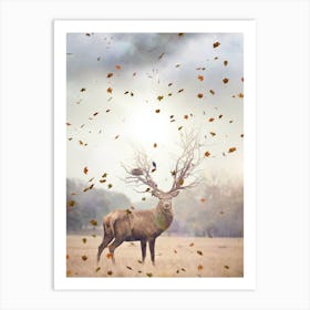 King Deer Of The Autumn Forest Art Print