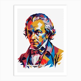 Immanuel Kant 03 Portrait WPAP Pop Art Art Print