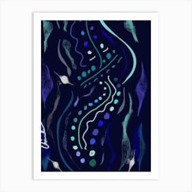 Sapphire Tones Art Print