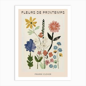 Spring Floral French Poster  Prairie Clover 4 Art Print