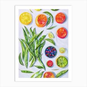 Sugar Snap Peas Marker vegetable Art Print