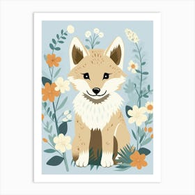Baby Animal Illustration  Wolf 6 Art Print