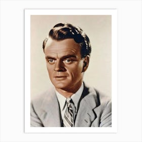 James Cagney Retro Collage Movies Art Print