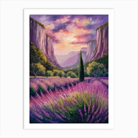 Lavender Field 1 Art Print