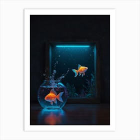 Goldfish In A Bowl 2 Art Print