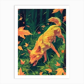 Fox In The Woods 5 Art Print