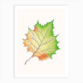 Maple Leaf Warm Tones 4 Art Print