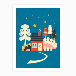 Winter Hut Art Print