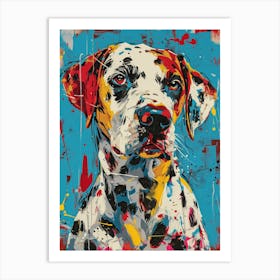 Dalmatian dog colourful painting Art Print