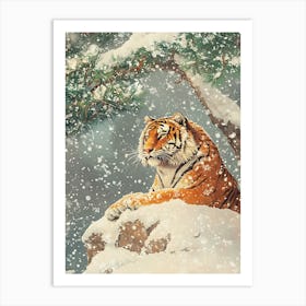 Stunning Tiger In The Snow 13 Poster