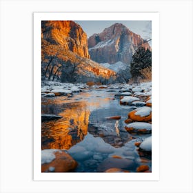 Sunrise At Zion National Park Art Print