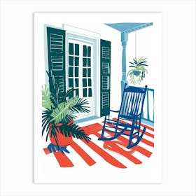 Porch Rocking Chair 1 Art Print