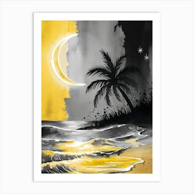 Beach At Night Art Print