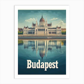 Aihrgdesign A Classic 1960s Travel Poster For Budapest 3 Art Print