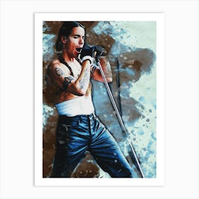 Smudge Of Portrait Anthony Kiedis Art Print