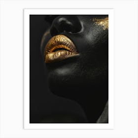 Gold Lips 7 Art Print