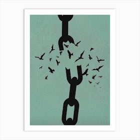 Chain Of Birds Art Print