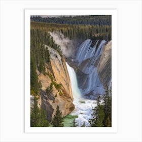 The Lower Falls Of The Yellowstone River, United States Realistic Photograph (2) Art Print