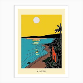 Poster Of Minimal Design Style Of Zanzibar, Tanzania 4 Art Print