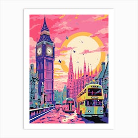 London In Risograph Style 4 Art Print