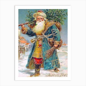 Santa Claus Is Bringing A Christmas Art Print